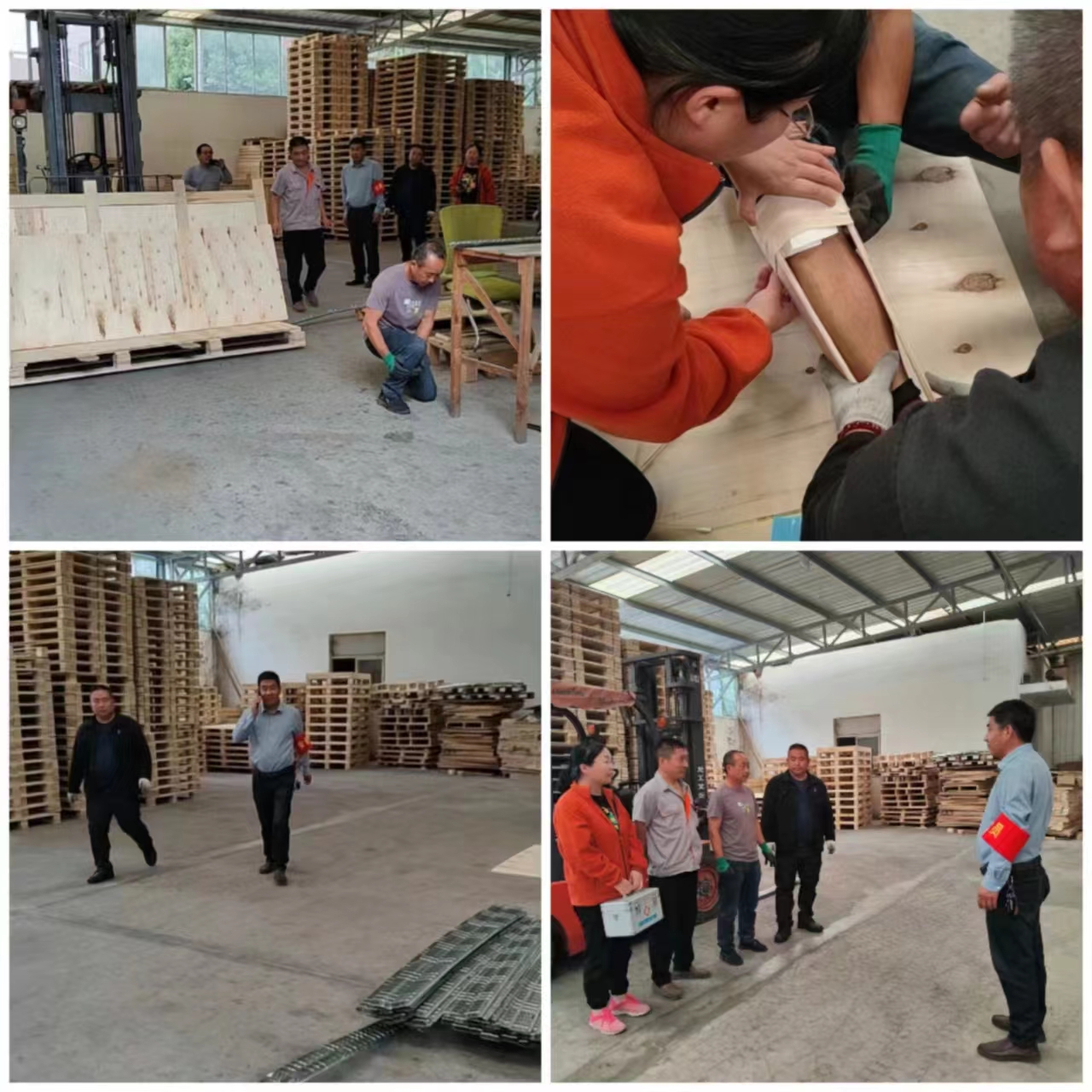 面對車間員工碰傷事故：無錫太行木業(yè)一次完整的應(yīng)急救援安全演練